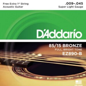 Corda D'Addario EZ890-B | Violão Aço | 85/15 | 009-045