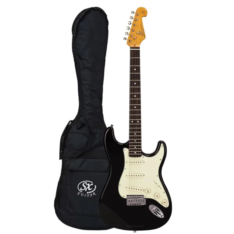 Guitarra SX SST 62+ BK | Escala Escura | Bag | Preta