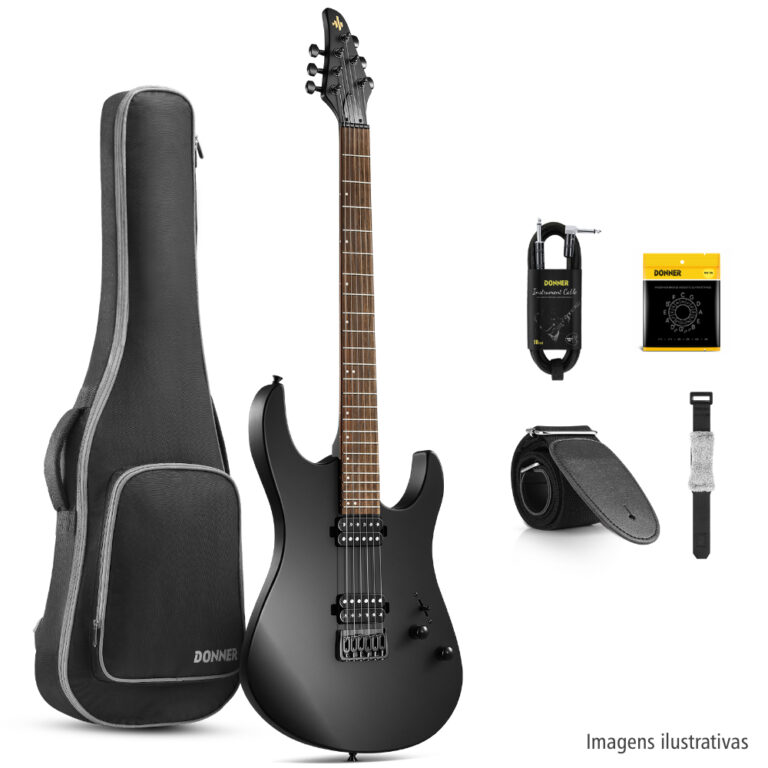 Guitarra Donner DMT-100 BK | Bag + Acessórios | Black