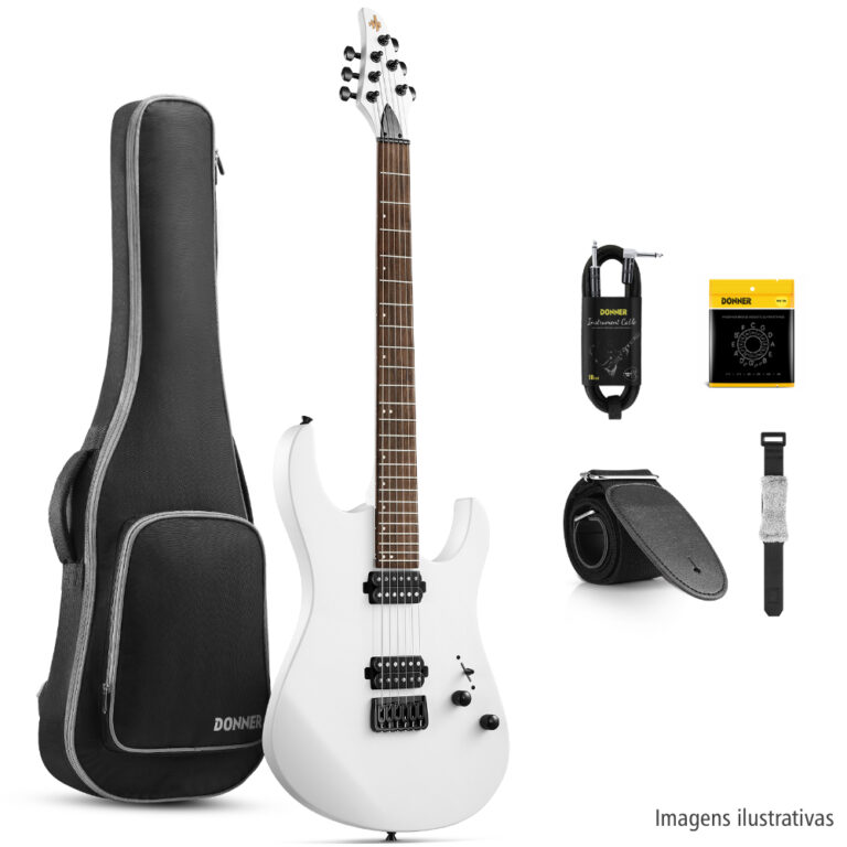 Guitarra Donner DMT-100 WH | Bag + Acessórios | White