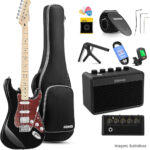 Kit Guitarra Donner DST-152 PBK | MiniAmp + Acessórios