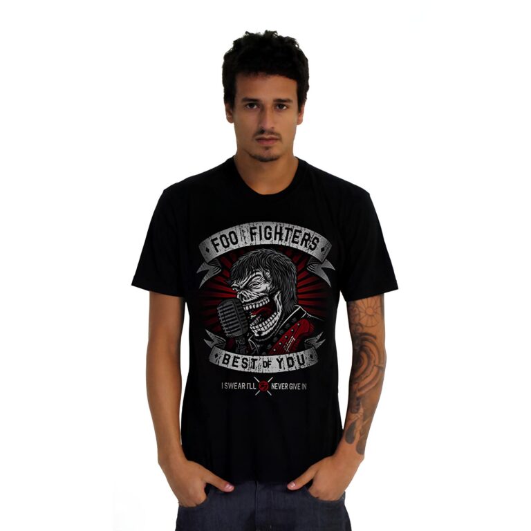 Camiseta Amply Foo Fighters | Best of You | Algodão | Preta