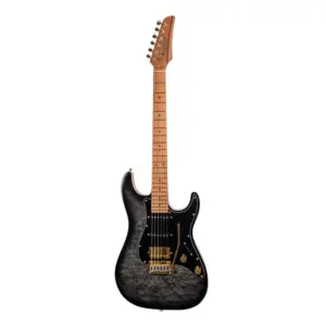 Guitarra Seizi Katana Musashi Plus Quilted Black Gold