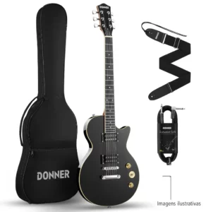 Guitarra Donner DLP-124 BK | + Acessórios | Black