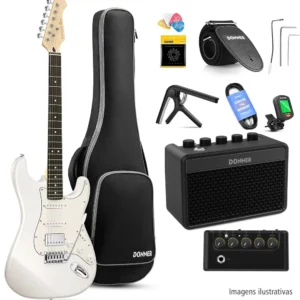 Kit Guitarra Donner DST-152 WH | MiniAmp + Acess | White