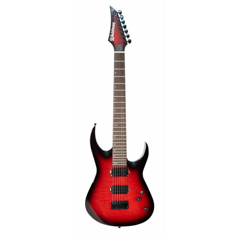 Guitarra Waldman WIG527 QRD | 7 Cordas | HH | Ativa | Red