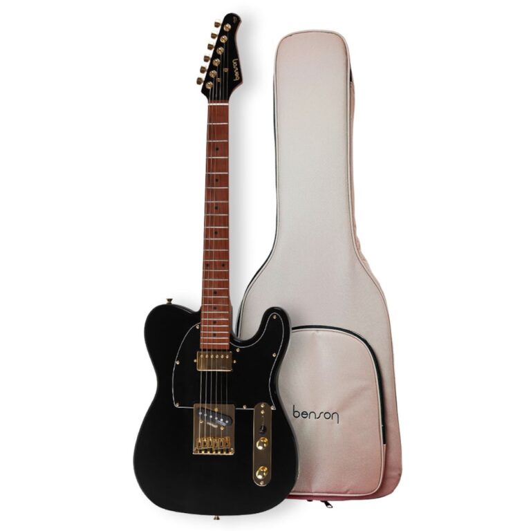 Guitarra Benson Hardy 905 BK/BK MH GOLD | Tele | HS | Bag | Black