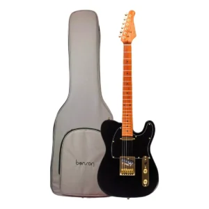 Guitarra Benson Hardy 904 BK/BK Gold | Tele | Bag | Black