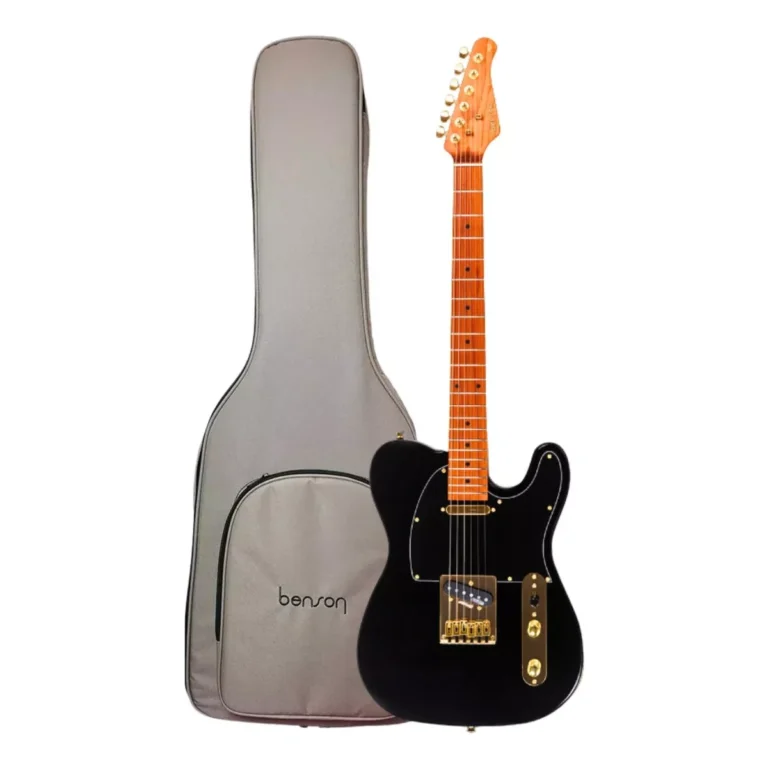 Guitarra Benson Hardy 904 BK/BK Gold | Tele | Bag | Black