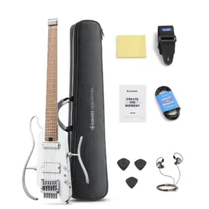 Guitarra HUSH-X Pro White | Com Efeitos | Compacta
