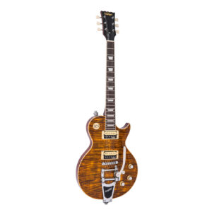Guitarra Vintage V100AMB Bigsby | Reissued | Amber Flamed